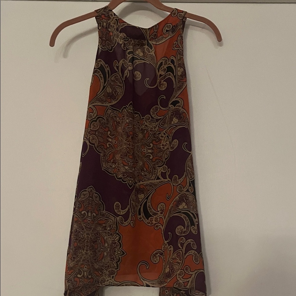 Apt. 9 Purple and Orange Paisley Blouse - Picture 3 of 3